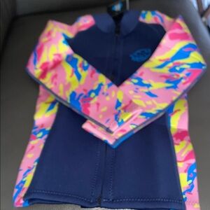 Ouzo Swim Wetsuit - Pink and Blue